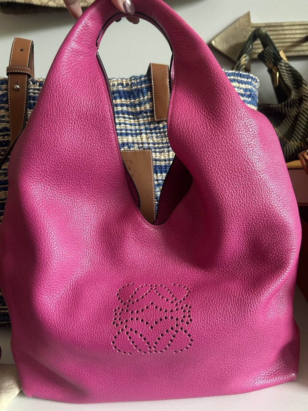 Loewe Anagram Dunas Bag in Pink